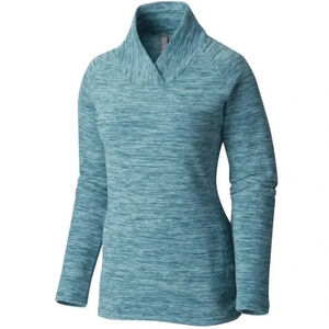 Mountain Hardwear Snowpass Fleece Pullover. Heathered Teal. Size Large